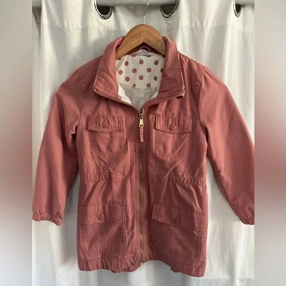 Girls Pink Jacket - H&M Anorak Jacket Size 6X - Picture 3 of 7